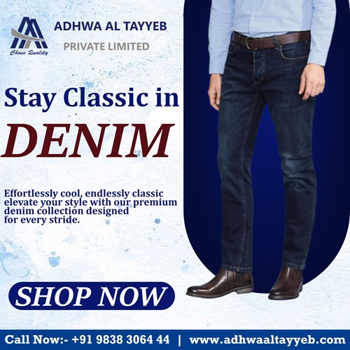 Stay Classic in Denim with ADHWA AL TAYYEB